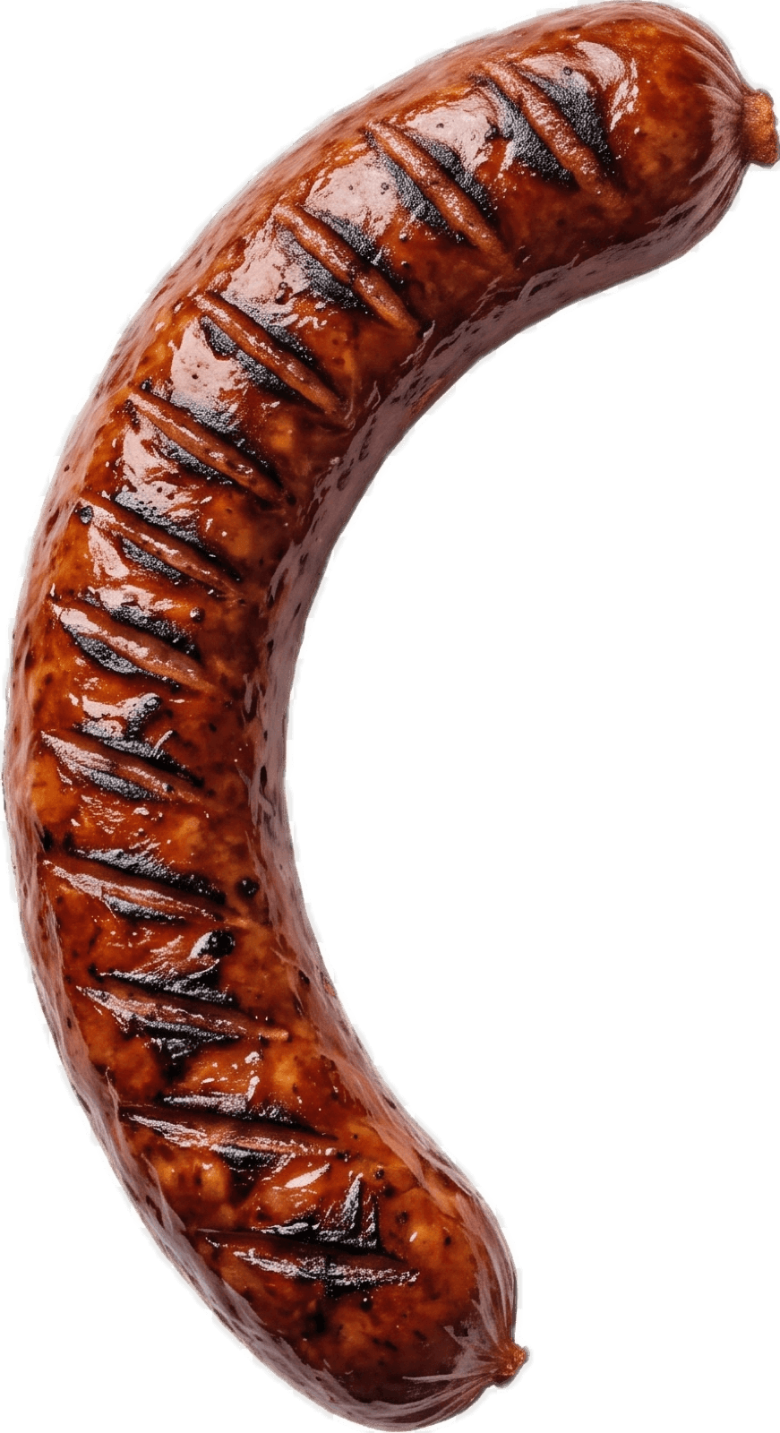 Kiełbasa z grilla ze śladami rusztu
